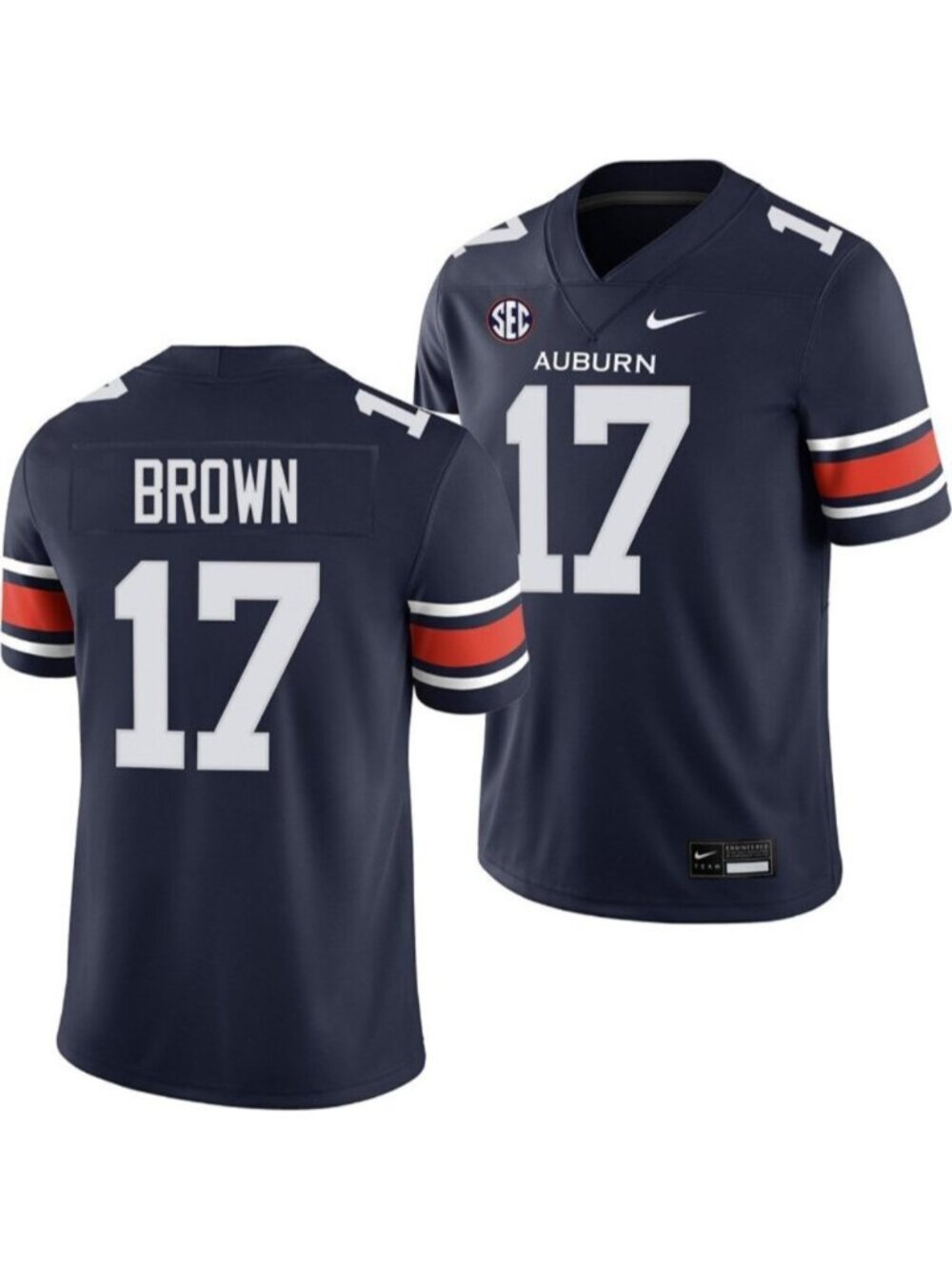Byrum Brown Navy Vapor Jersey Stitched